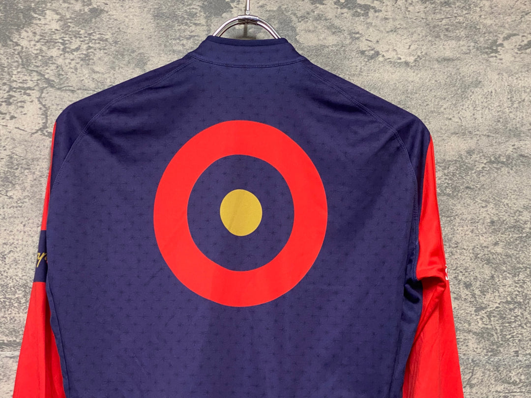 KN957 ラファ Rapha L/S CORE JERSEY WIGGINS 長袖 サイクルジャージ 紫 S 裏起毛