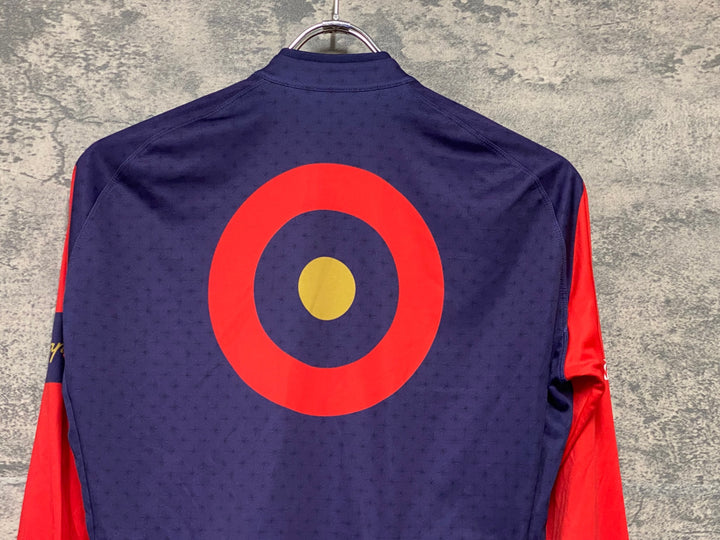 KN957 ラファ Rapha L/S CORE JERSEY WIGGINS 長袖 サイクルジャージ 紫 S 裏起毛