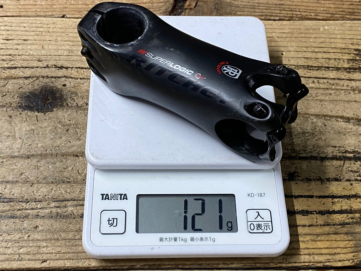 KG433 リッチー RITCHEY SUPER LOGIC カーボンステム 黒 Φ31.8 90mm サビ クリア浮き
