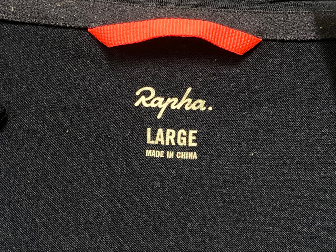 KE817 ラファ Rapha LONG SLEEVE WINDBLOCK JERSEY 長袖 サイクルジャージ L 濃紺