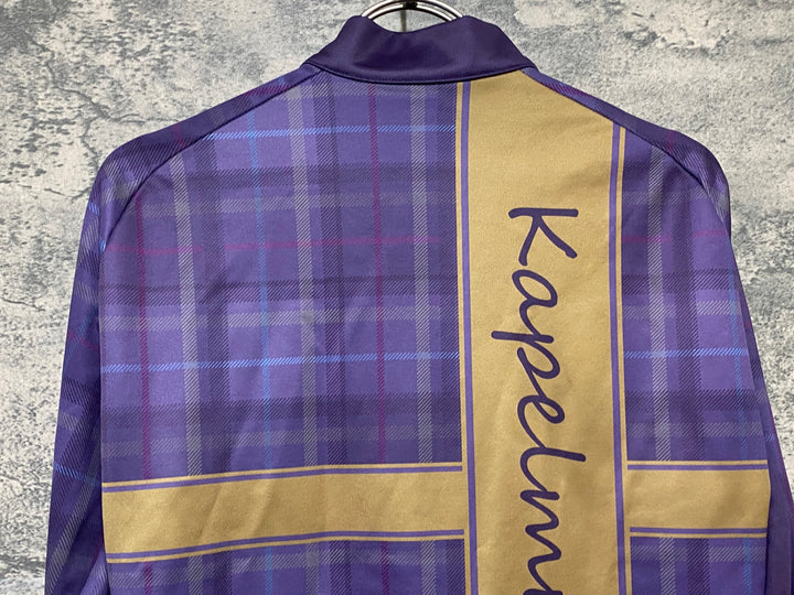 KD840 カペルミュール KAPELMUUR 長袖 サイクルジャージ パープル チェック M 裏起毛