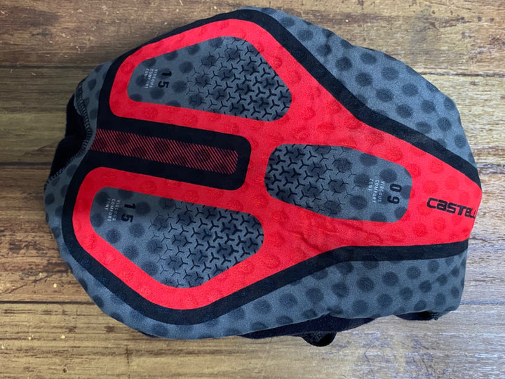 KG814 カステリ CASTELLI ロッソコルサ ROSSO CORSA ビブショーツ 黒 S 裏起毛