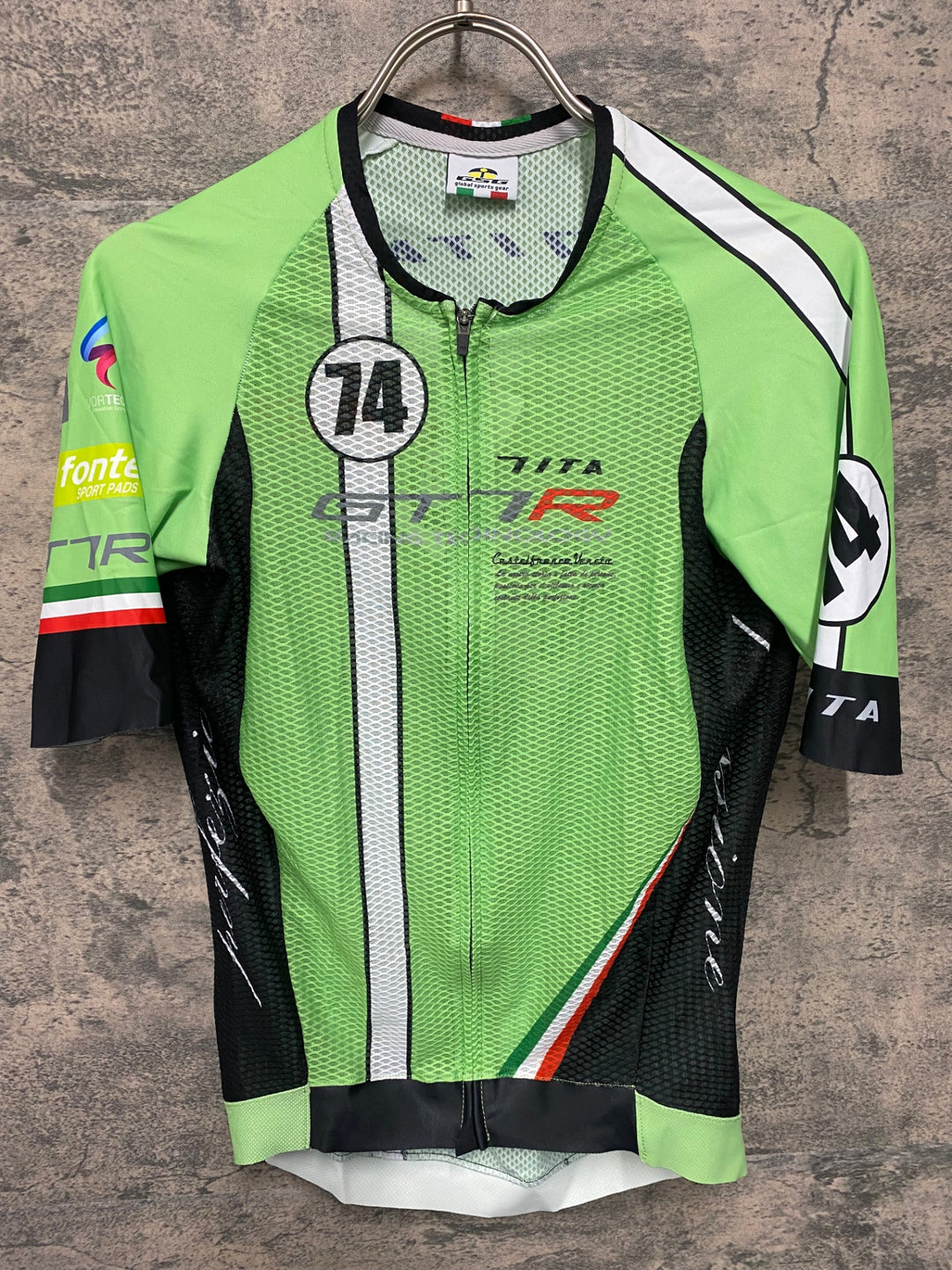 JW082 ジェッセージ GSG 半袖 サイクルジャージ グリーン S