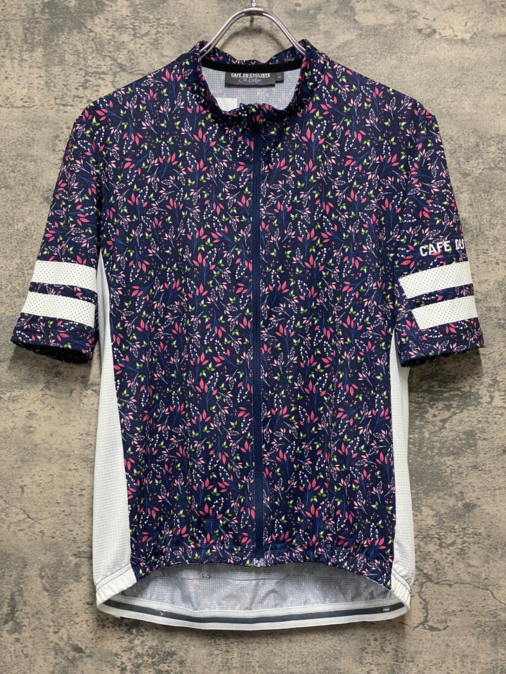 KA214 カフェドシクリステ Cafe du Cycliste FLORIANE Man 半袖 サイクルジャージ 紺 L