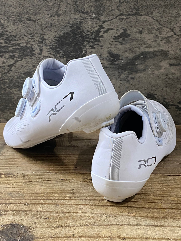 KG992 シマノ SHIMANO RC7 SHRC703M WIDE ビンディングシューズ  EU42 白