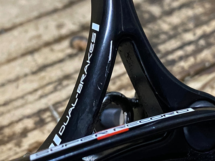 KA909 カンパニョーロ Campagnolo スーパーレコード SUPERRECORD ブレーキキャリパー シューホルダー無し 前後セット
