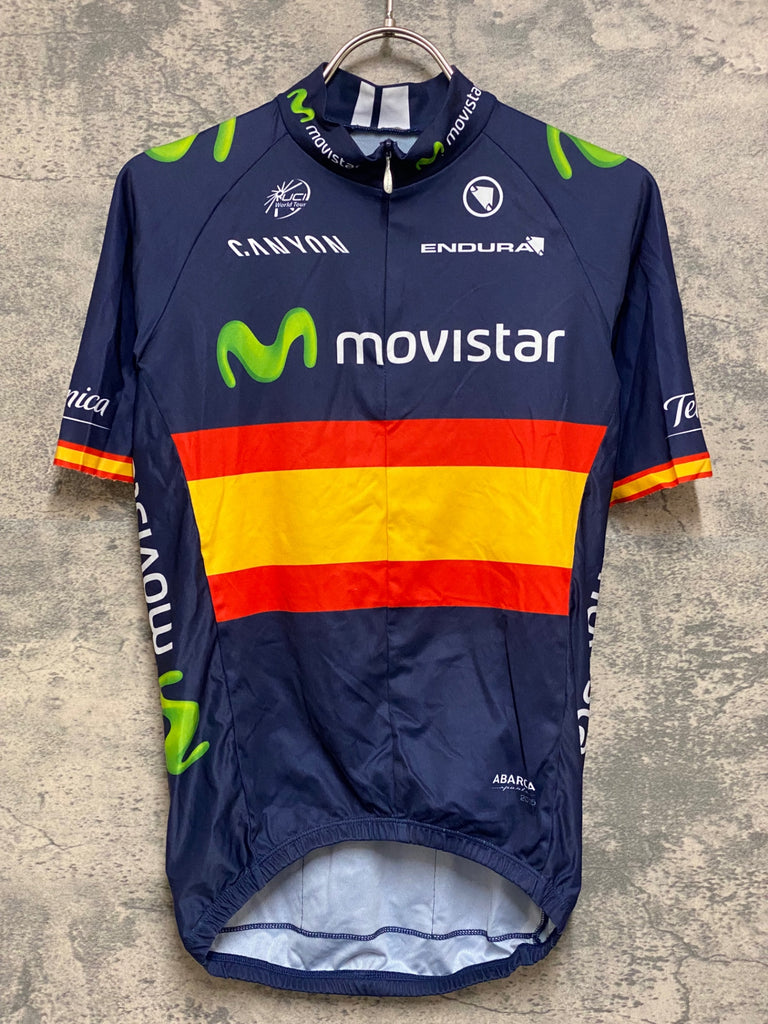 JS495 エンデュラ ENDURA 半袖 サイクルジャージ 濃紺 movistar