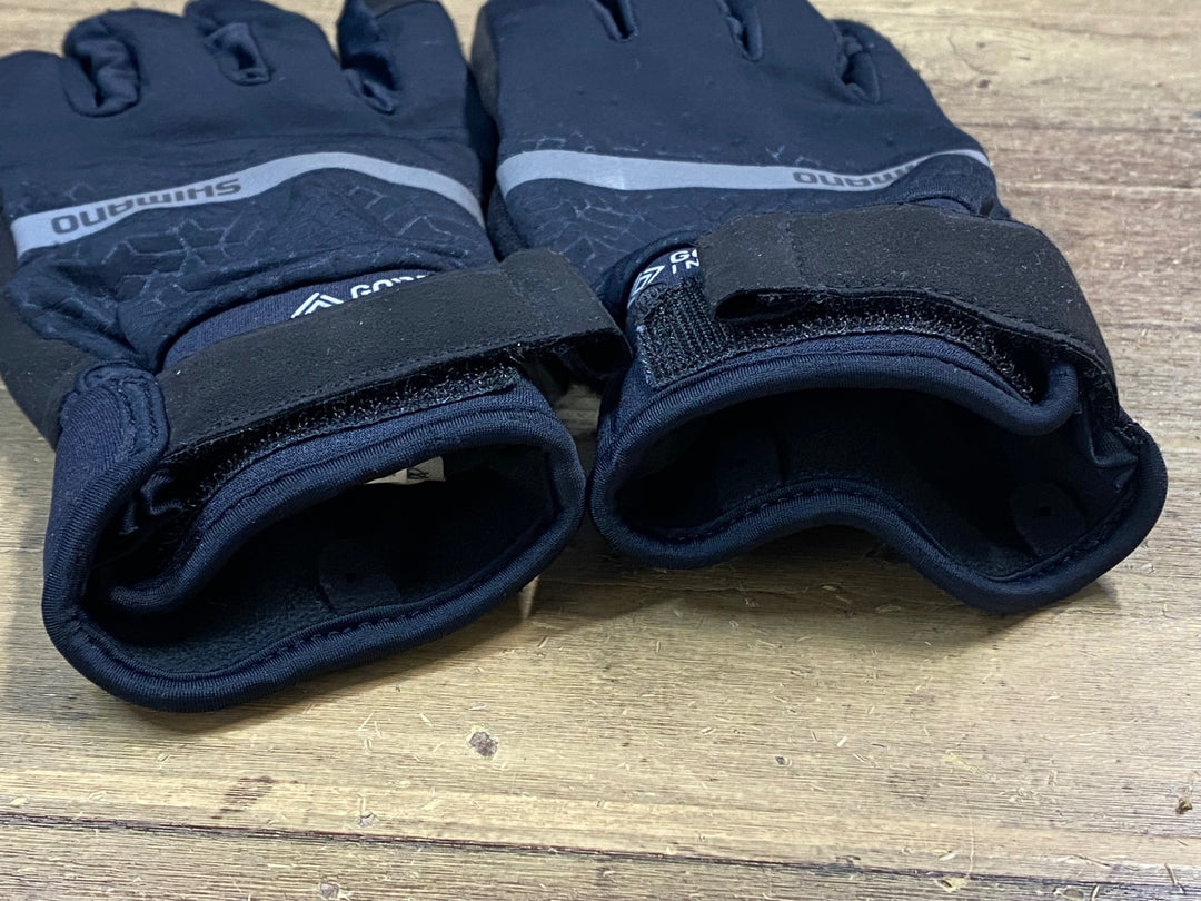 KD428 シマノ SHIMANO SHIMANO 長指 ウィンターグローブ 黒 L 裏起毛 GORE TEX INFINIUM スレあり