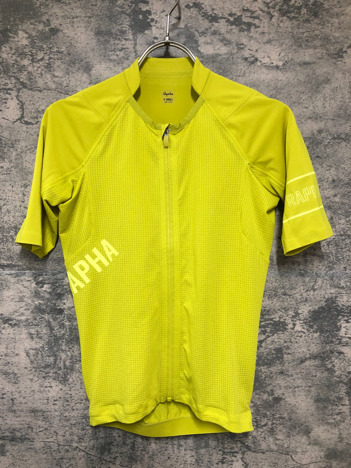 KL639 ラファ Rapha PRO TEAM LIGHTWEIGHT JERSEY 半袖 サイクルジャージ 黄 XS
