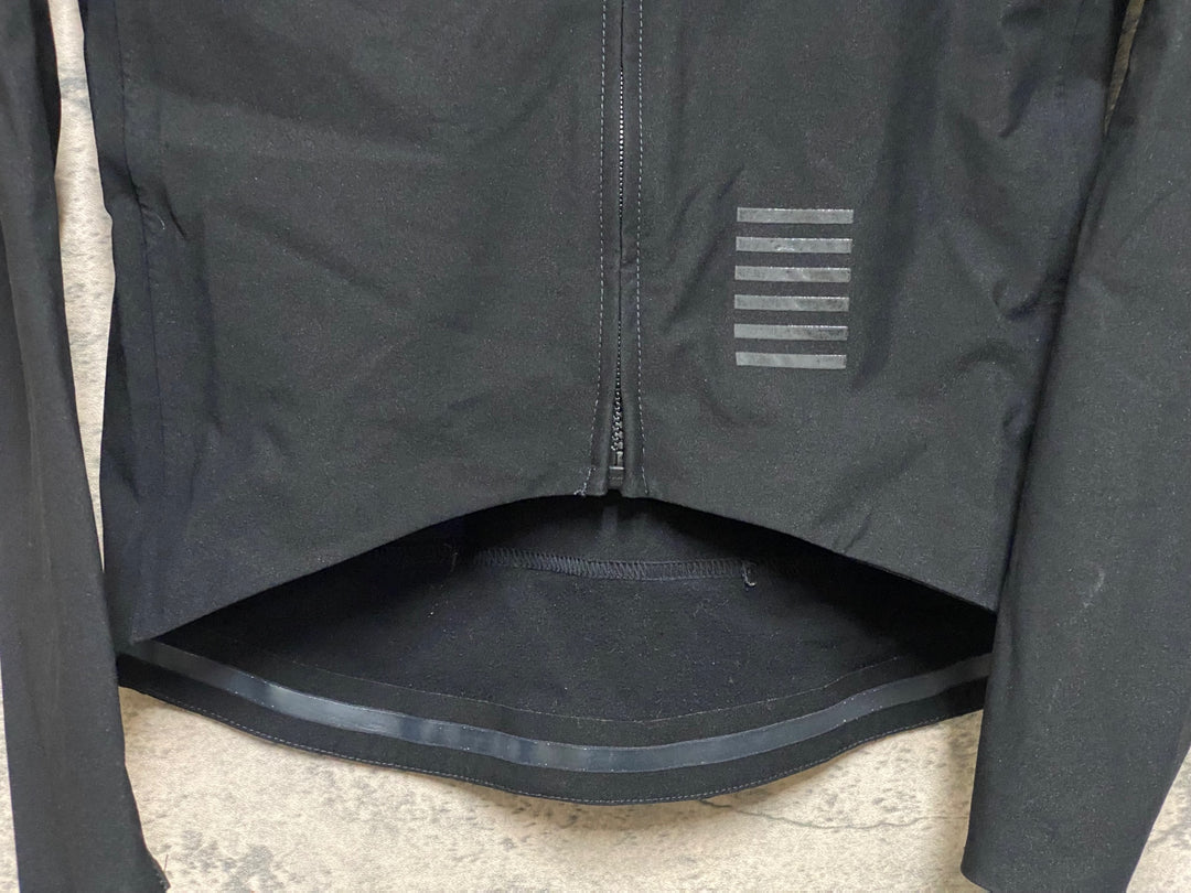 KE081 ラファ Rapha PRO TEAM LONG SLEEVE SHADOW JERSEY 長袖 サイクルジャージ 黒 S 裏起毛 ※擦れ,一部劣化