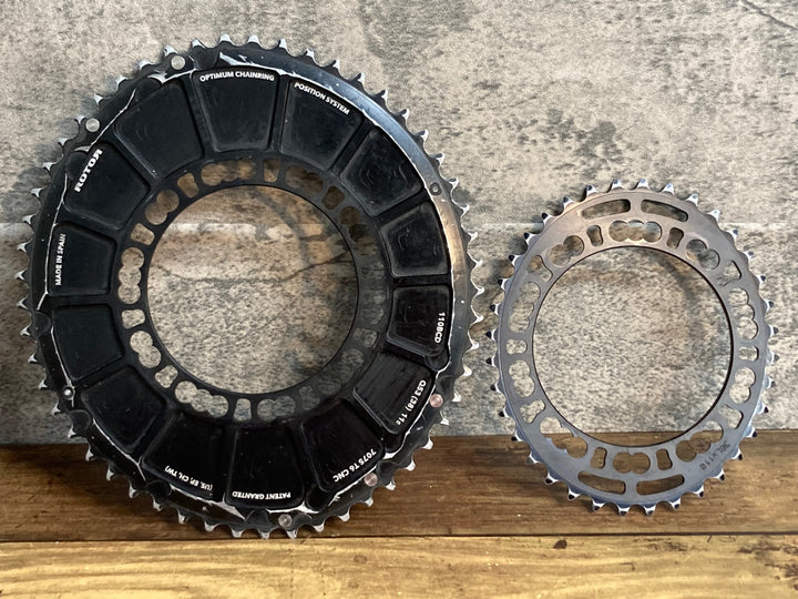 JP801 ローター ROTOR QARBON チェーンリングセット 53/36T 11S PCD110 5H