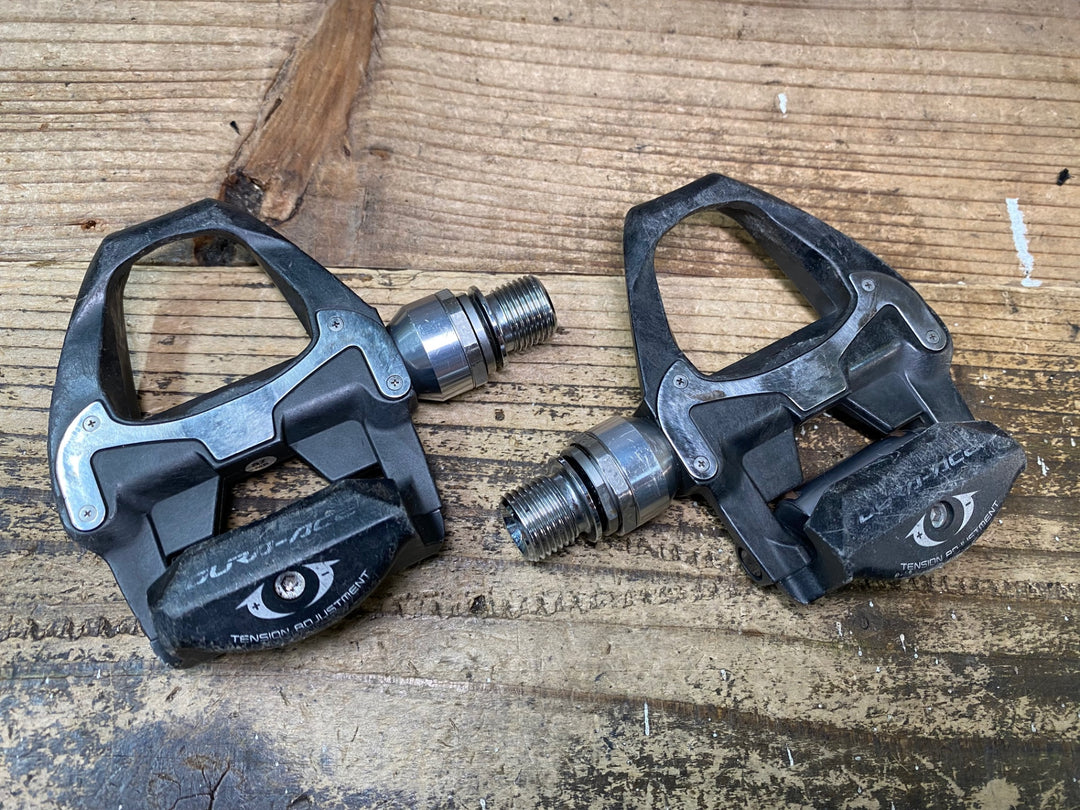 JJ438 シマノ SHIMANO デュラエース DURA-ACE PD-9000 ビンディングペダル ※回転抵抗あり
