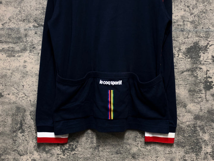 KJ360 ルコックスポルティフ le coq sportif 長袖 サイクルジャージ 紺 L