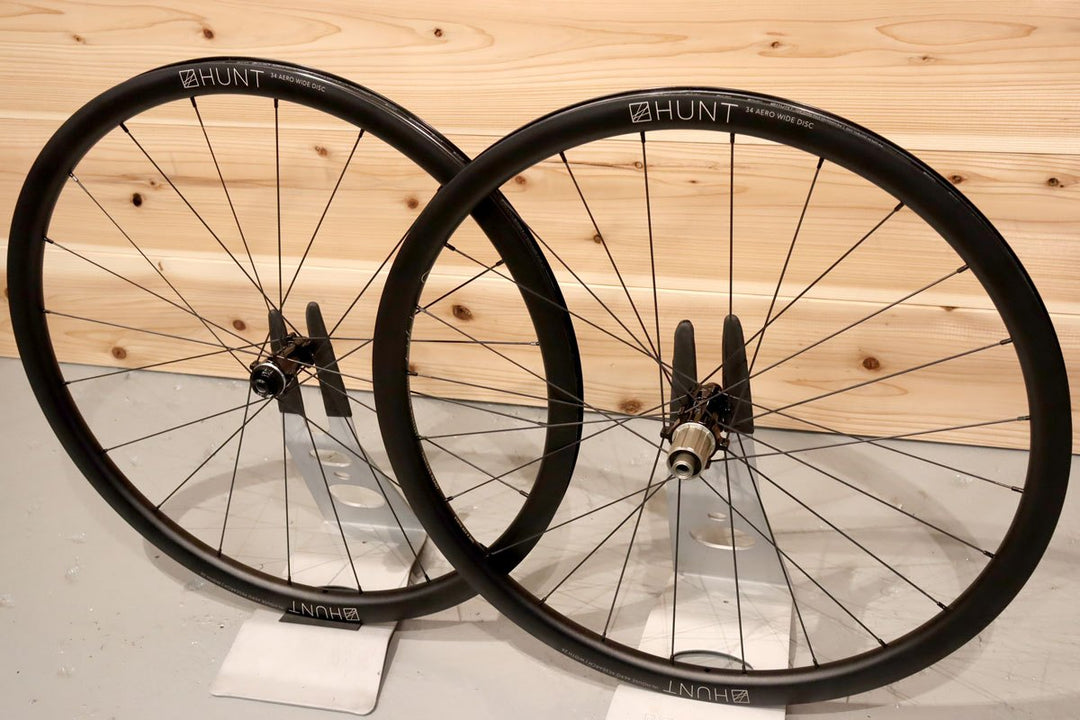 ハント HUNT 34 エアロワイド AEROWIDE DISC アルミ チューブレスレディ ホイールセット シマノ11/12s 【千葉店】