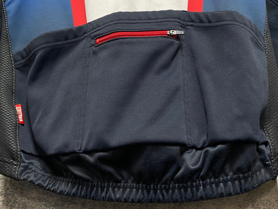 KA638 パールイズミ PEARL iZUMi 長袖 サイクルジャケット 白 黒 L 裏起毛 SUBARU