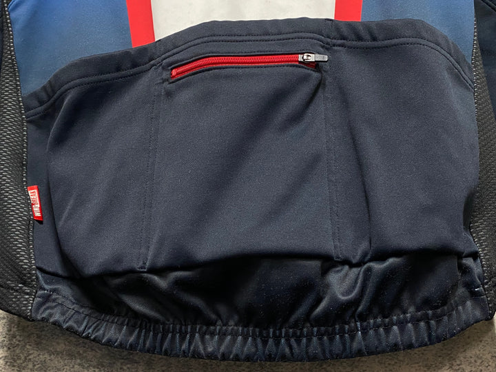 KA638 パールイズミ PEARL iZUMi 長袖 サイクルジャケット 白 黒 L 裏起毛 SUBARU