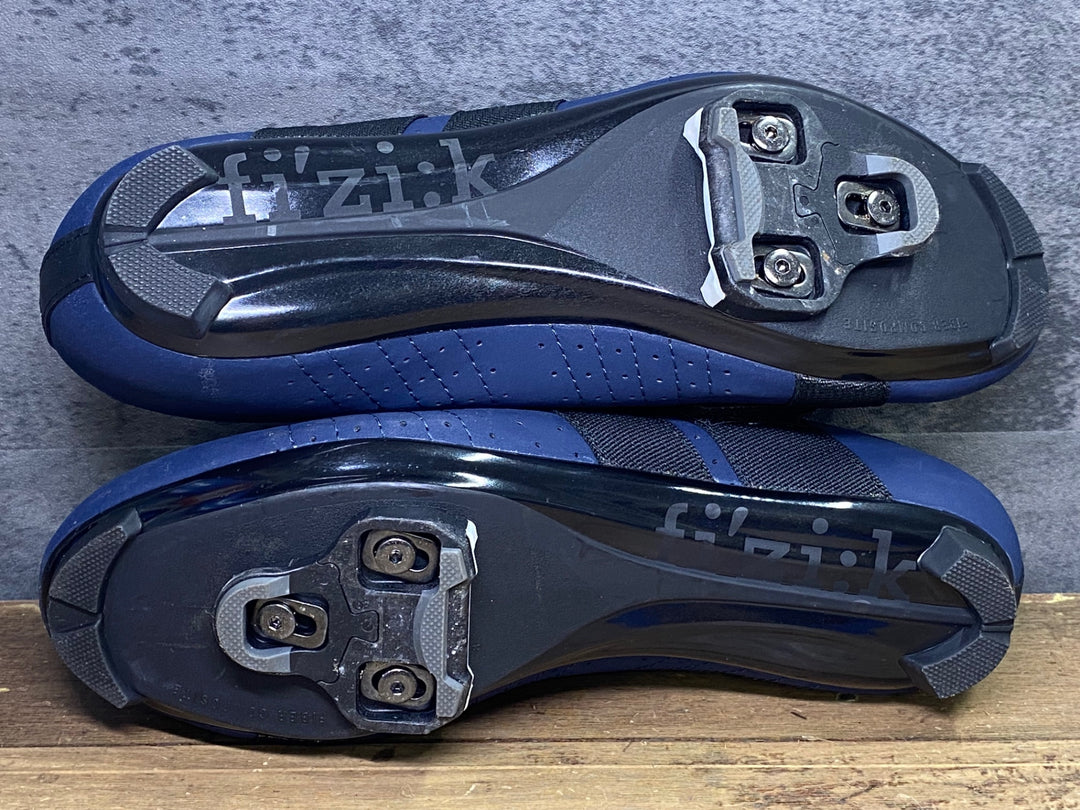JJ115 フィジーク fizik テンポ TEMPO R5 POWERSTRAP shoes ビンディングシューズ 紺 EU43