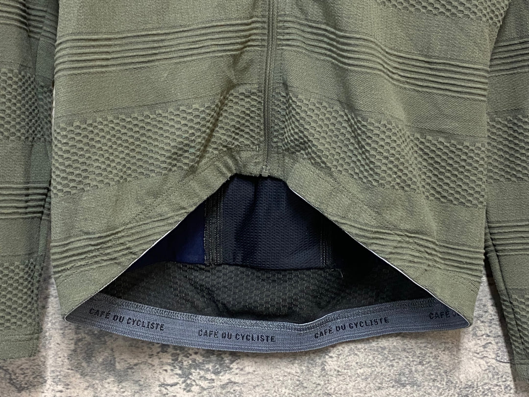KR587 カフェドシクリステ Cafe du Cycliste Corinne Men 長袖 サイクルジャージ カーキ L