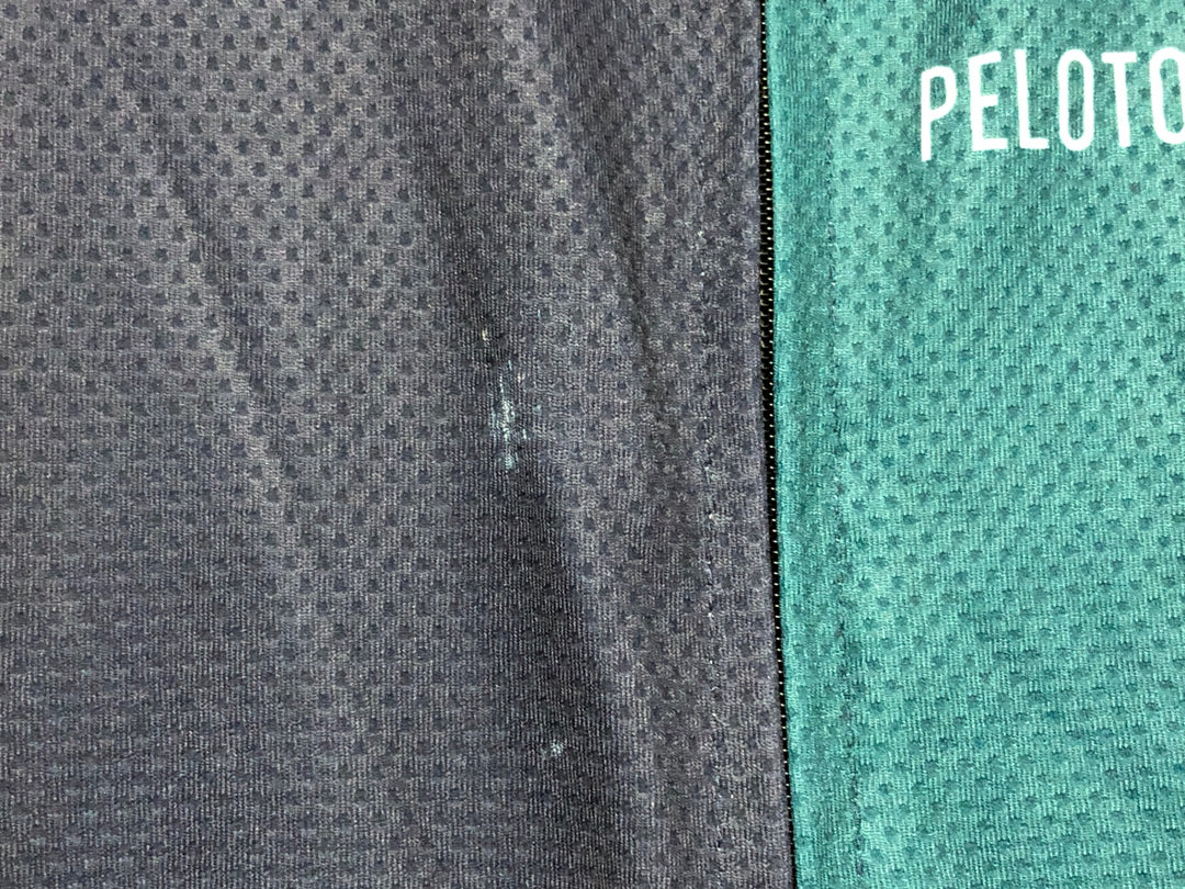 JV919 プロトンドパリ Peloton de Paris 半袖 サイクルジャージ ネイビー グリーン L