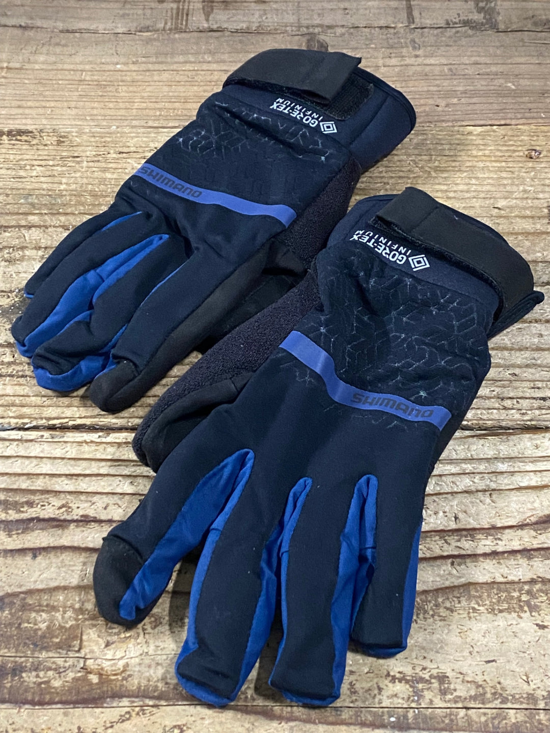 KI574 シマノ SHIMANO 長指 サイクルグローブ 裏起毛 GORE TEX INFINIUM 黒 M