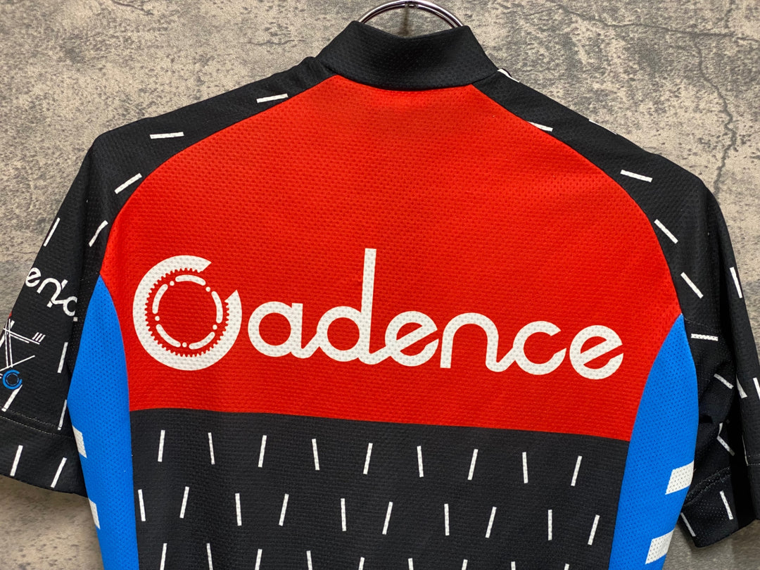 JQ508 ケイデンス Cadence CAPO CUSTOM 半袖サイクルジャージ 黒赤 XS