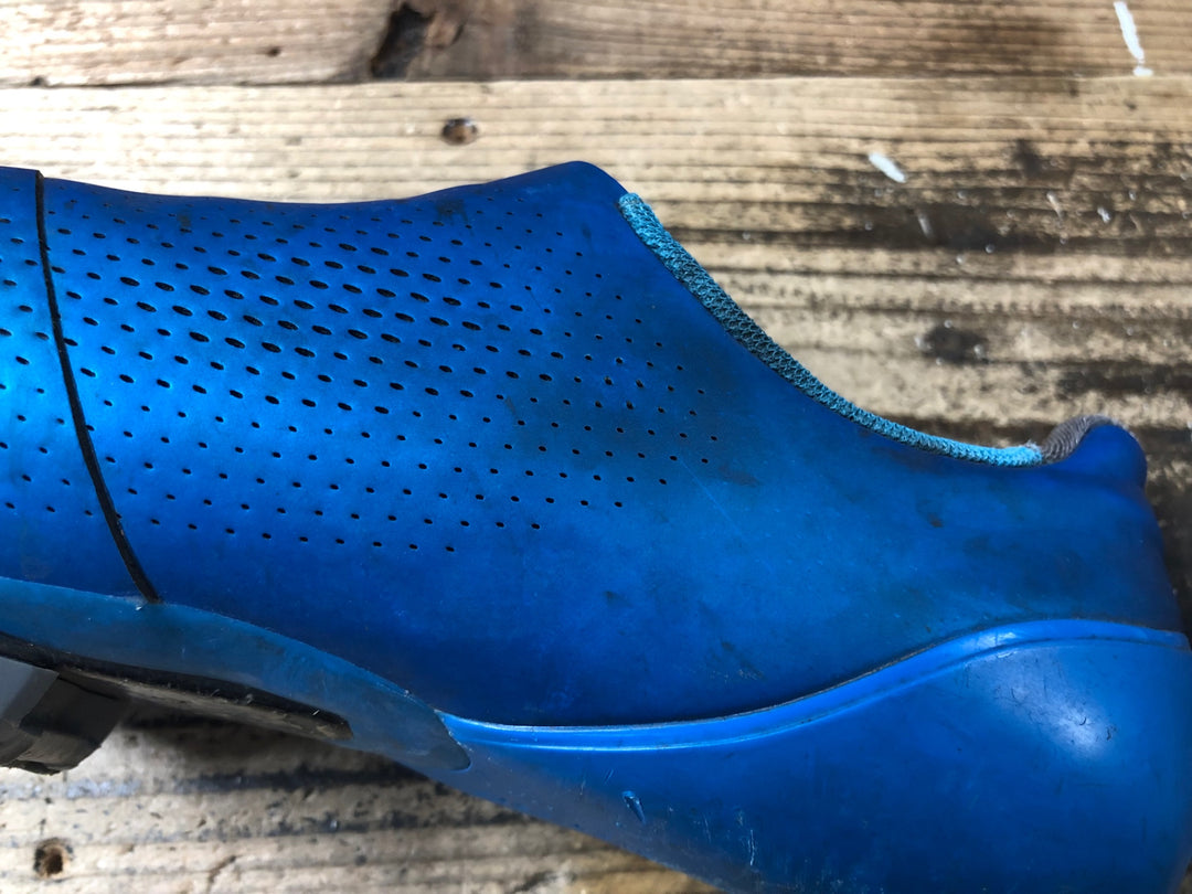KA354 シマノ SHIMANO RC9 SH-RC901 ビンディングシューズ 青 3穴 EU41.5 ※削れ
