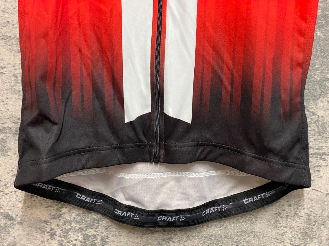 JN207 クラフト CRAFT 半袖 サイクルジャージ 赤 M Team Sunweb