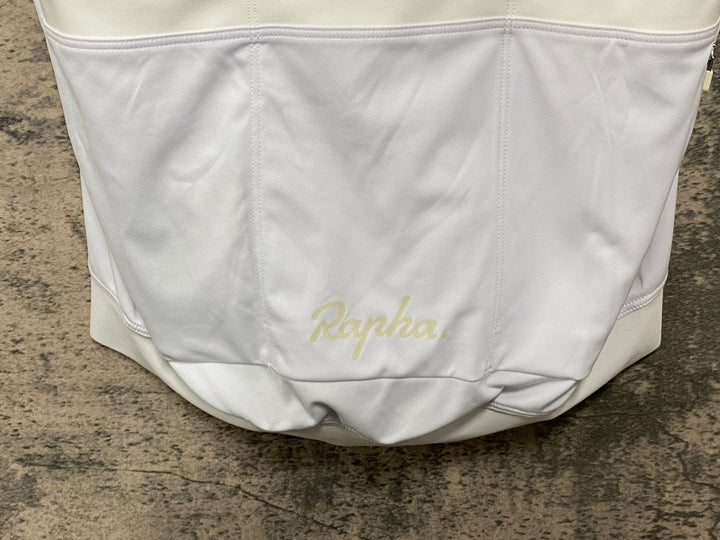 KG934 ラファ Rapha MENS SHORT SLEEVE CORE JERSEY 半袖 サイクルジャージ 白 S ※シミ