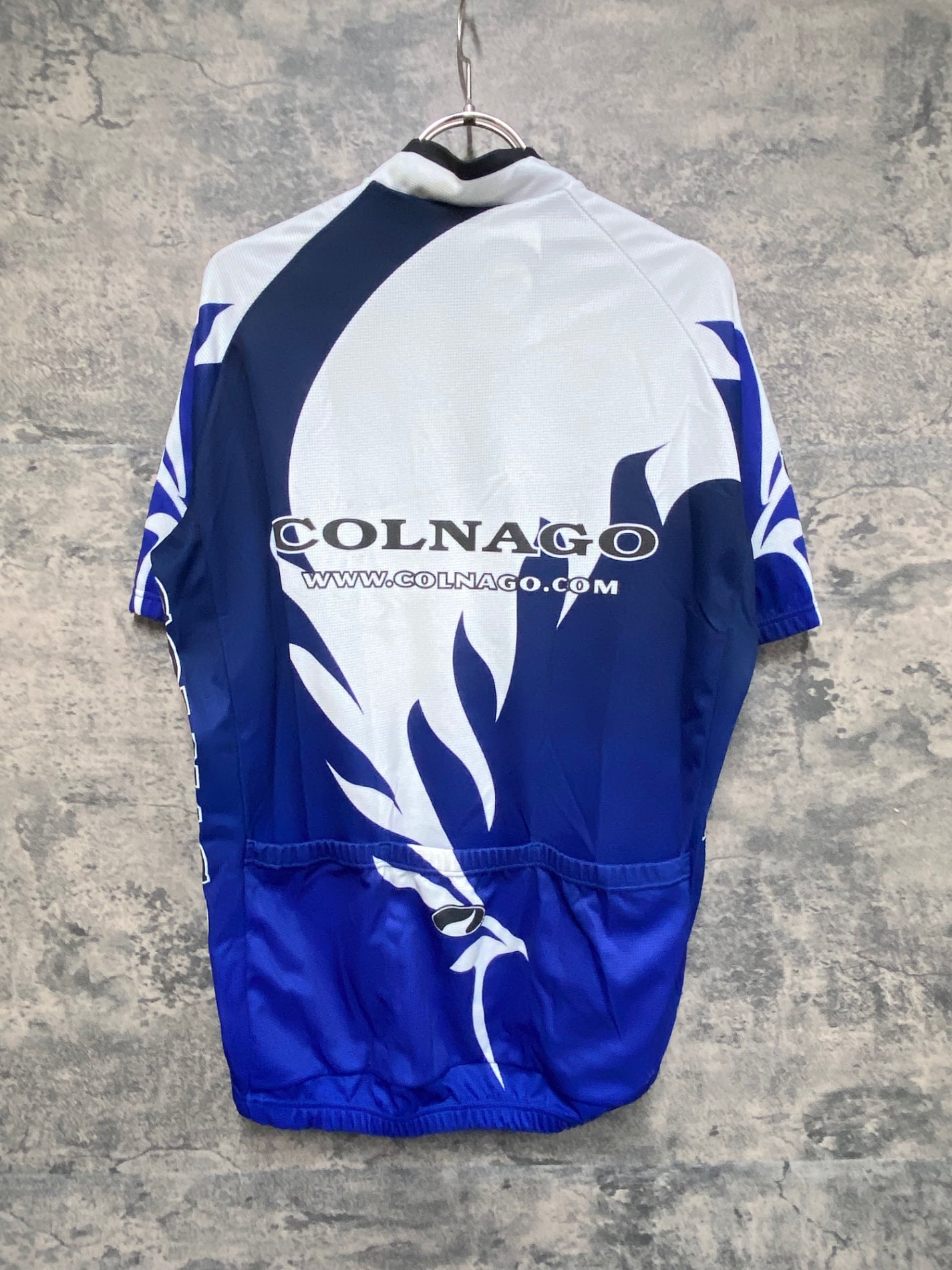 KF485 コルナゴ COLNAGO ハーフジップ 半袖 サイクルジャージ 白 青