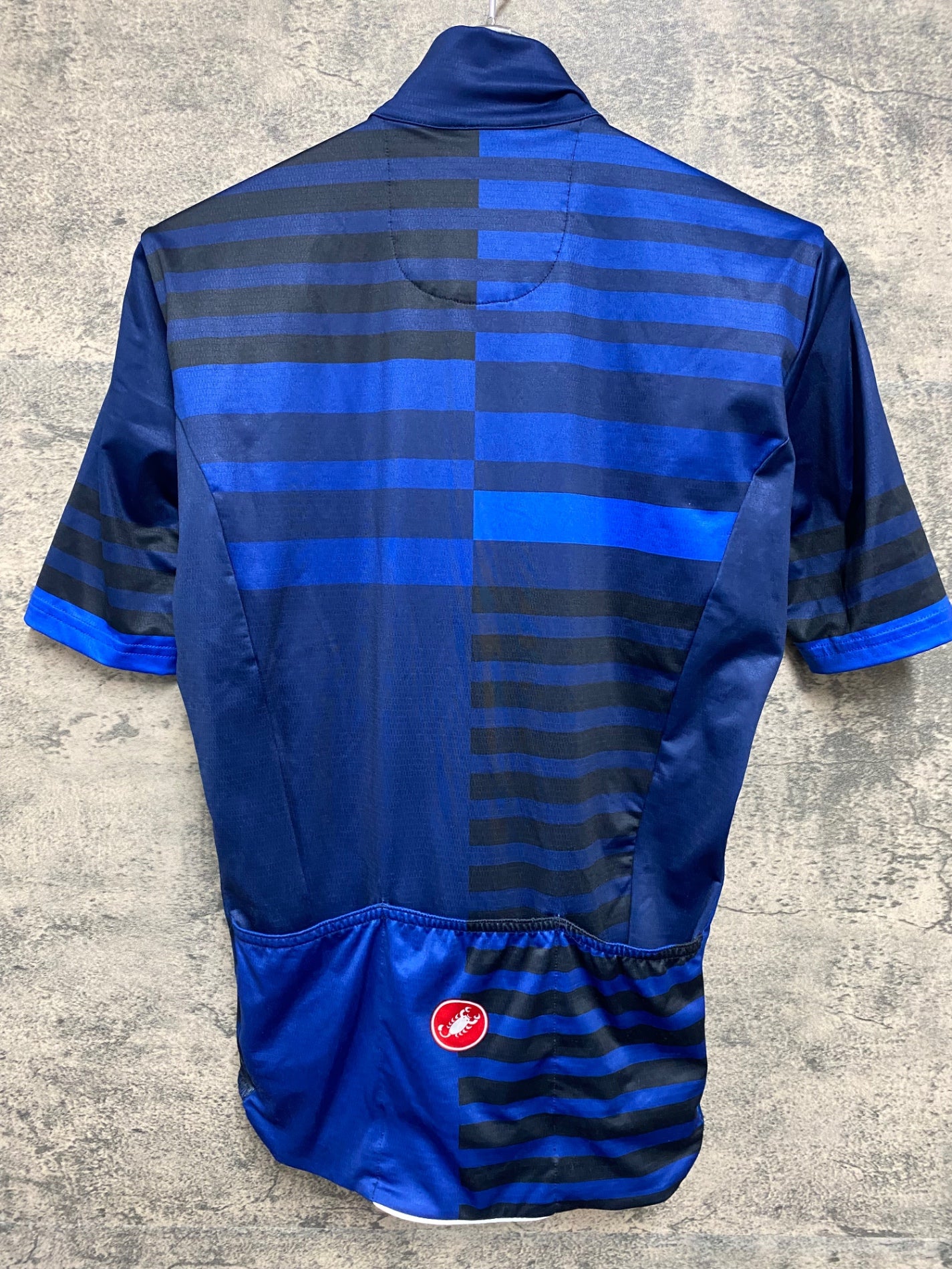 JQ889 カステリ CASTELLI ROSSOCORSA 半袖 サイクルジャージ 青 L