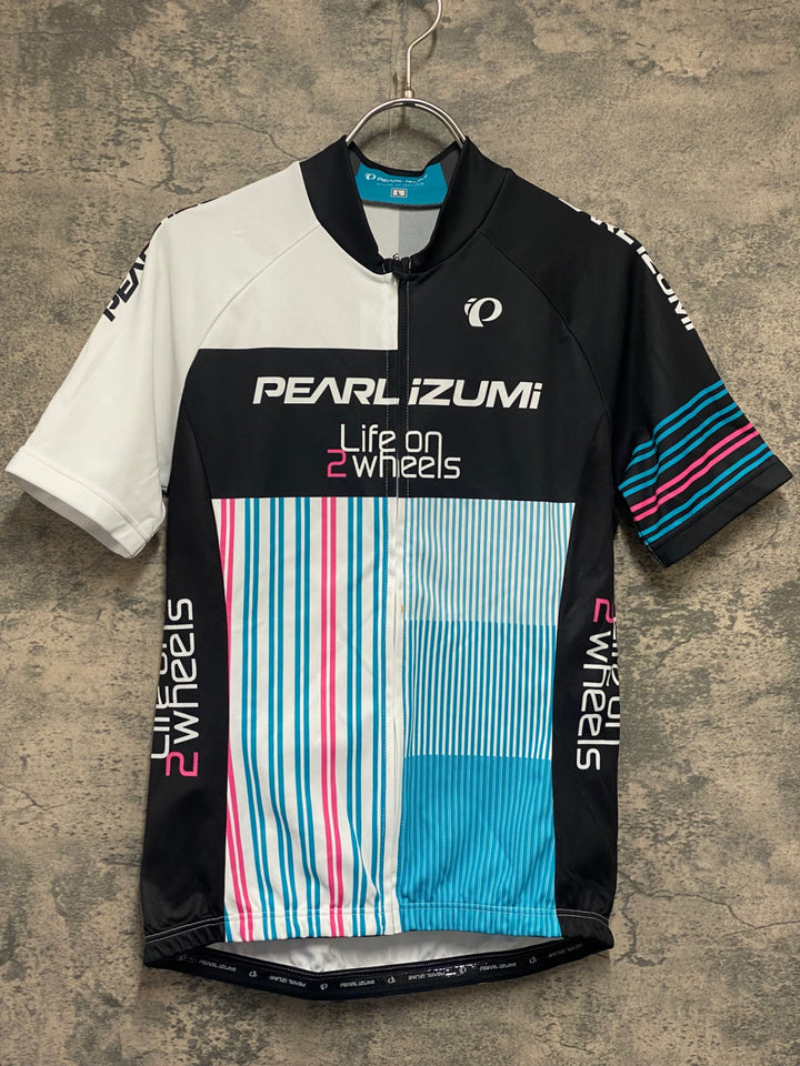 KL673 パールイズミ PEARL iZUMi 半袖 サイクルジャージ 白黒 L レディース