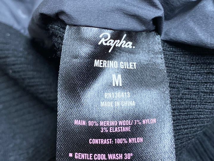 KI189 ラファ Rapha MERINO GILET ジレ ベスト 黒 M ※毛玉