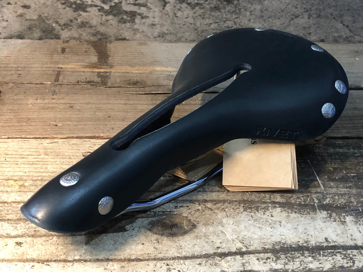 JS795 リベット RIVET Cycle Works ディアブロ THE DIABLO レザーサドル クロモリレール 黒