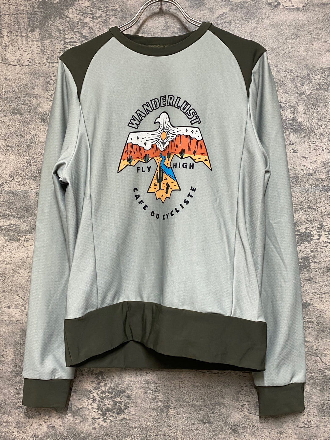 JP700 カフェドシクリステ Cafe du Cycliste Lydia atelier 長袖 サイクルウェア 総柄 XS 裏起毛