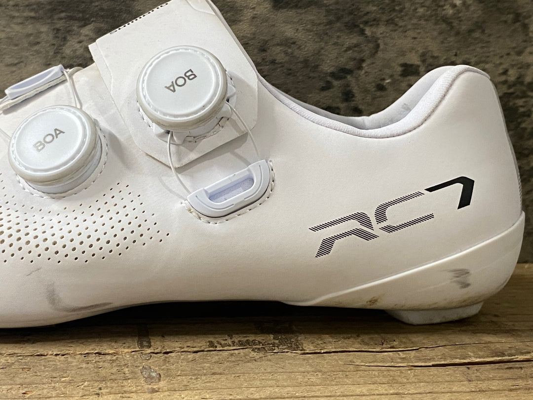 KG992 シマノ SHIMANO RC7 SHRC703M WIDE ビンディングシューズ  EU42 白