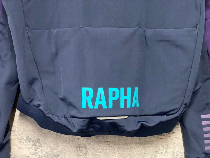 JY606 ラファ Rapha PRO TEAM WINTER JACKET 長袖 サイクルジャケット 紫 黒 L 裏起毛