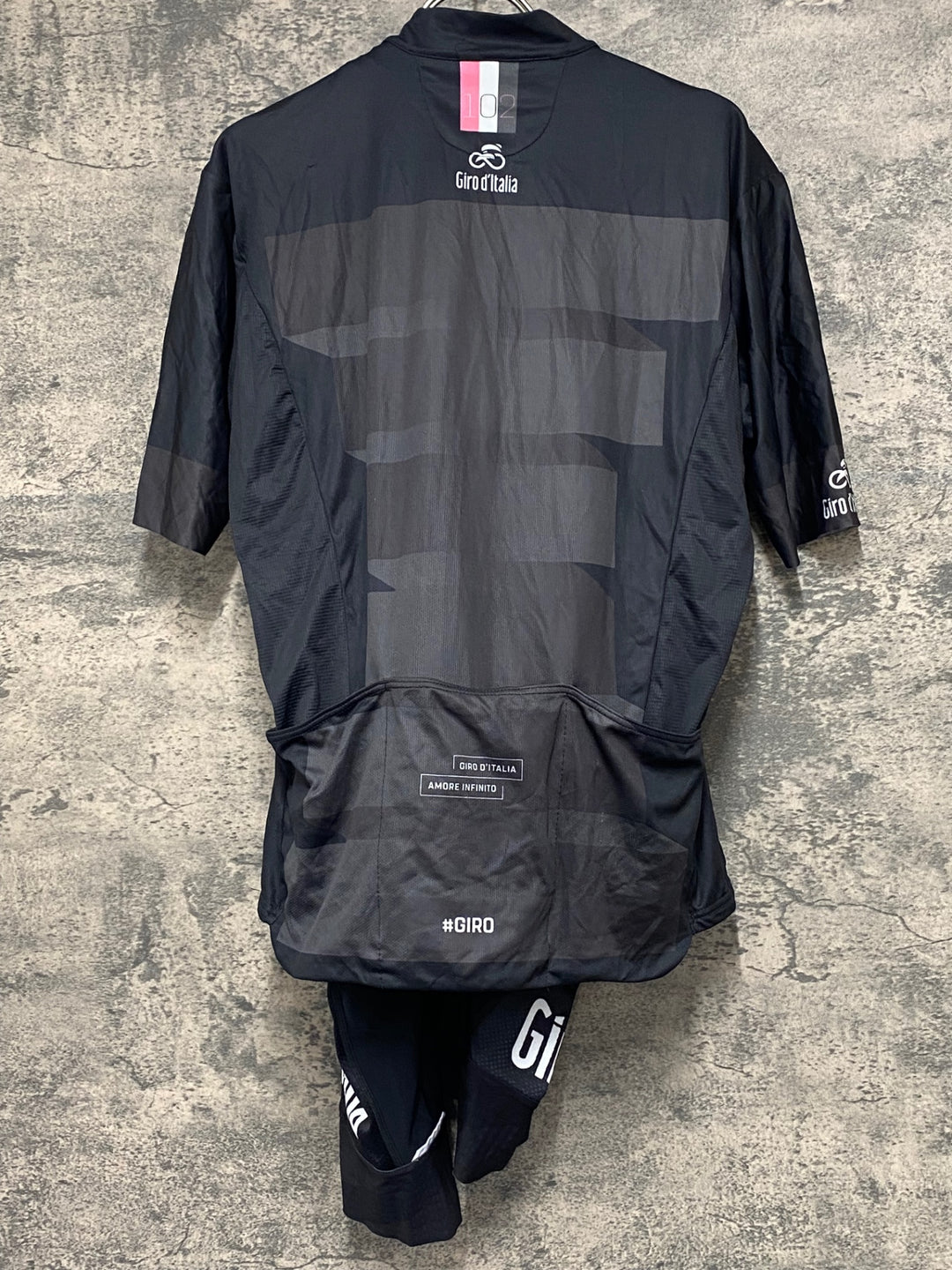 JX910 カステリ CASTELLI STELVIO JERSEY GIRO D ITALIA 半袖/ビブパンツ サイクルジャージ上下セット 黒 XL