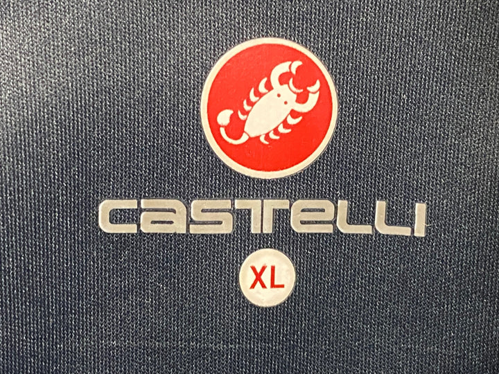 JP983 カステリ CASTELLI ロッソコルサ ROSSO CORSA 長袖 サイクルジャケット 黒 XL 裏起毛 WINDSTOPPER