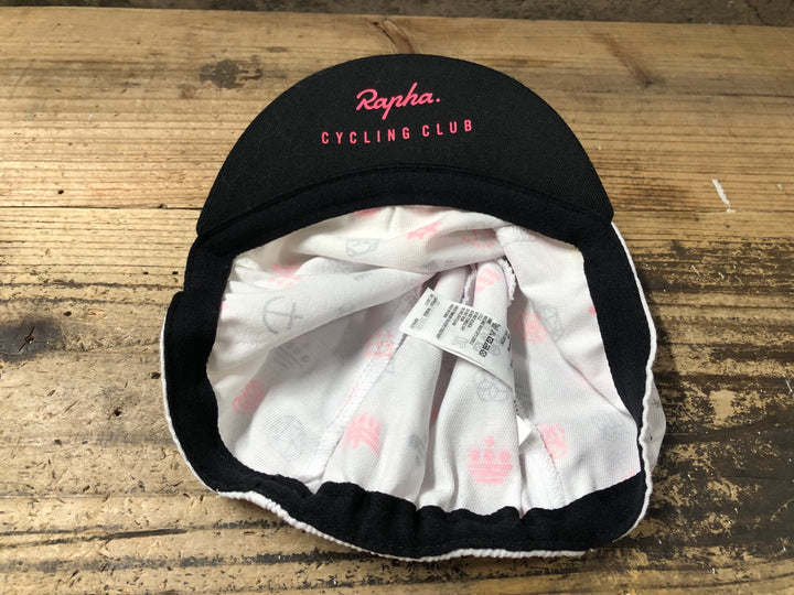 KA305 ラファ Rapha COTTON CAP サイクルキャップ 黒 白 ワンサイズ