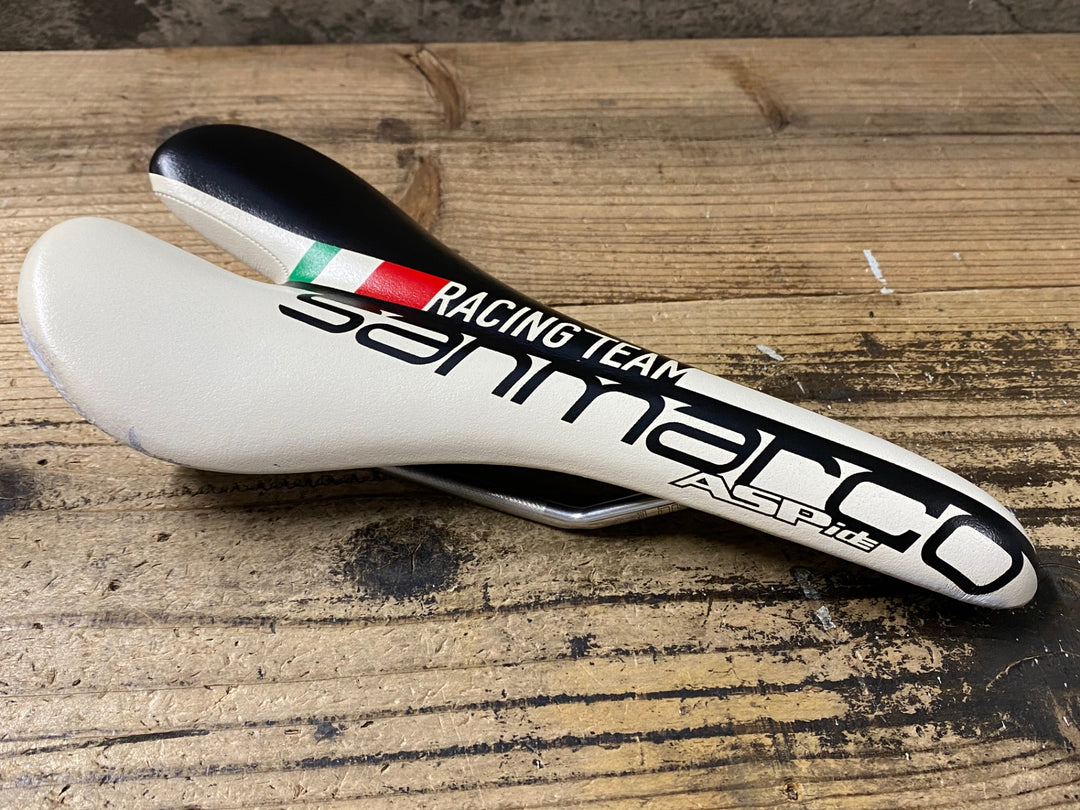 KO328 サンマルコ selle san marco ASPide Racing Team サドル 黒白 XSiLiTE レール 130mm