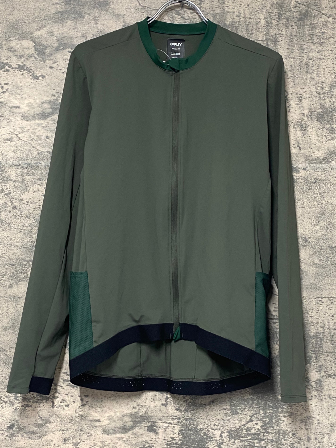 KI785 オークリー OAKLEY 長袖 サイクルジャージ 緑 REGULAR FIT XL