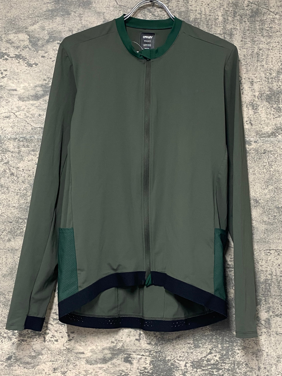 KI785 オークリー OAKLEY 長袖 サイクルジャージ 緑 REGULAR FIT XL