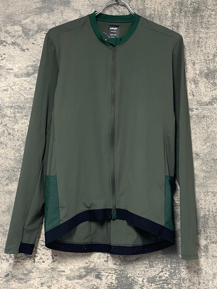 KI785 オークリー OAKLEY 長袖 サイクルジャージ 緑 REGULAR FIT XL