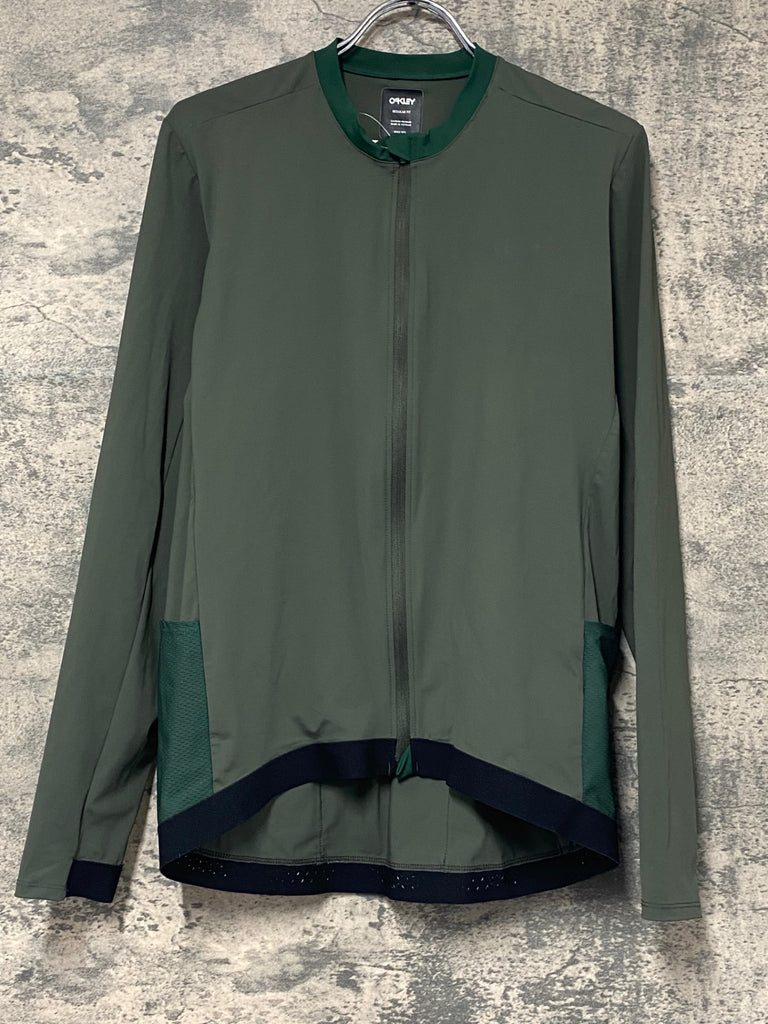 KI785 オークリー OAKLEY 長袖 サイクルジャージ 緑 REGULAR FIT XL