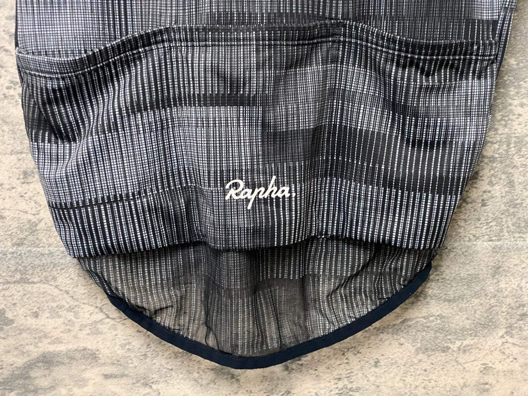KM925 ラファ Rapha MEN'S FLYWEIGHT JERSEY PRINT 半袖 サイクルジャージ 黒 L