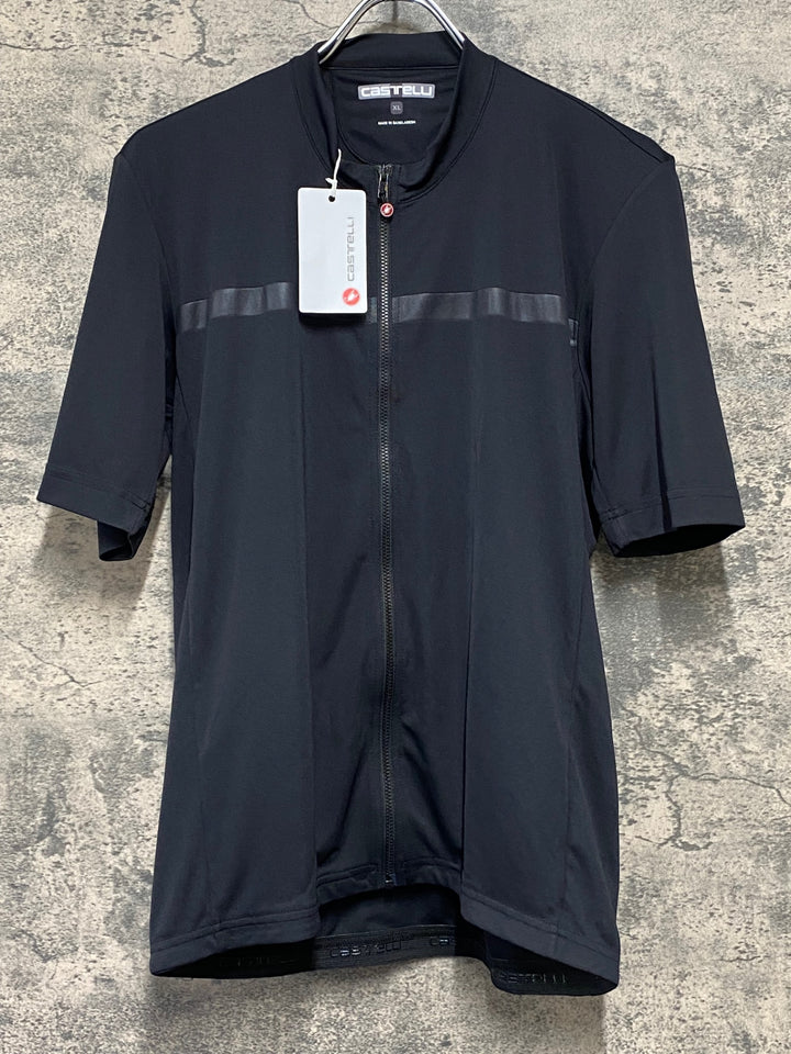 JQ860 カステリ CASTELLI CLASSIFICA JERSEY 半袖 サイクルジャージ 黒 XL