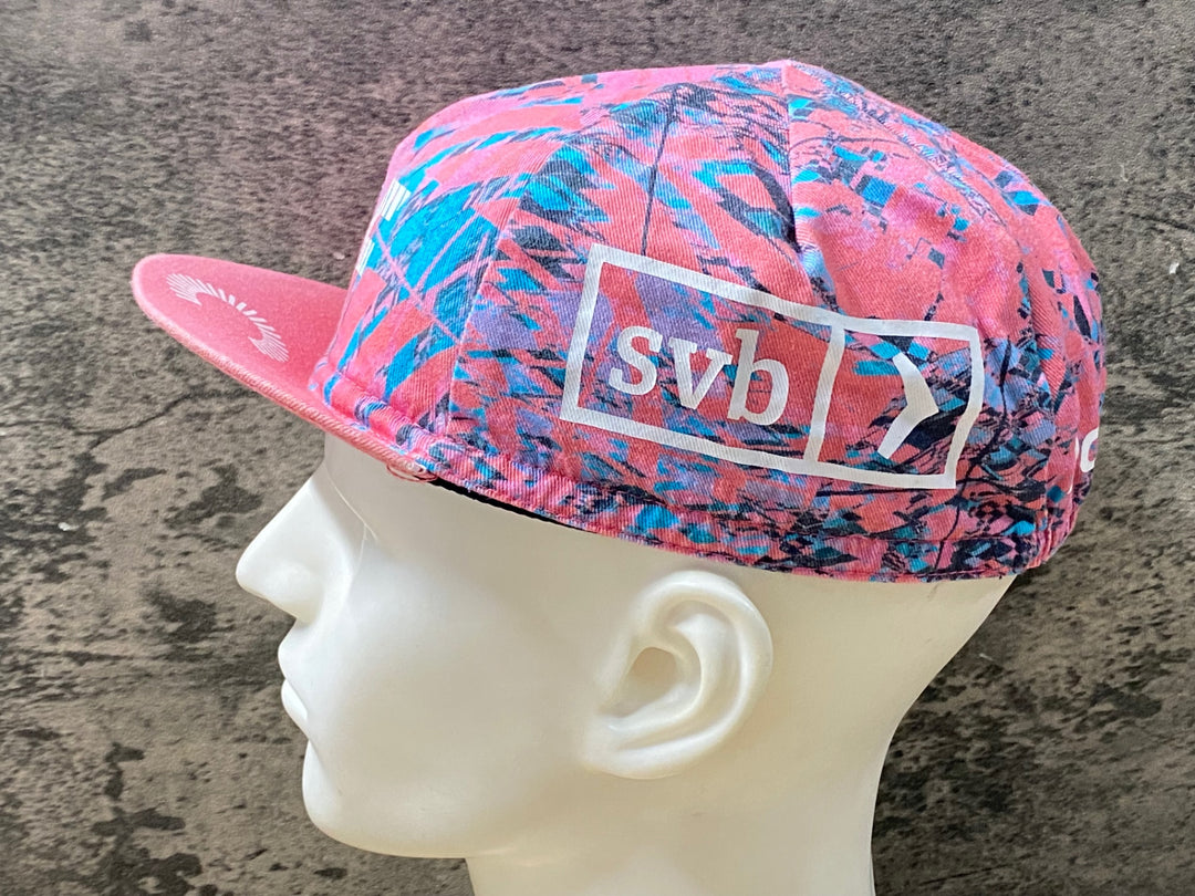 KH656 ラファ Rapha EF EDUCATION TIBCO-SVB CAP サイクルキャップ ピンク ※タグカット