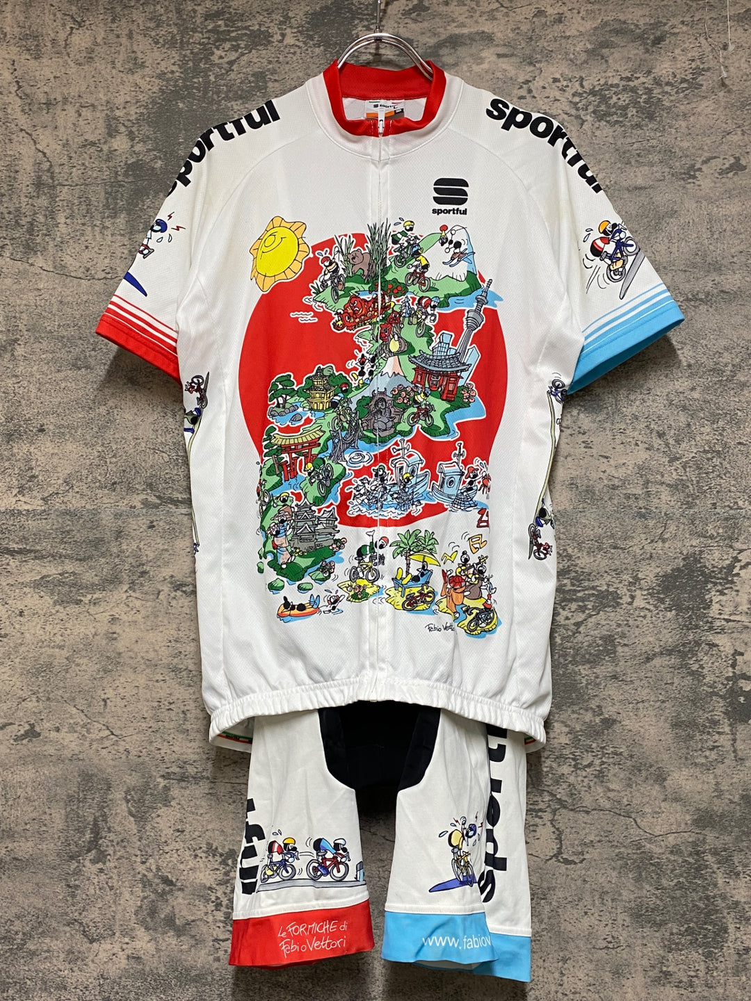 JL126 Sportful Fabio Vettori 半袖 サイクルジャージ ビブショーツ Lサイズ 上下セット