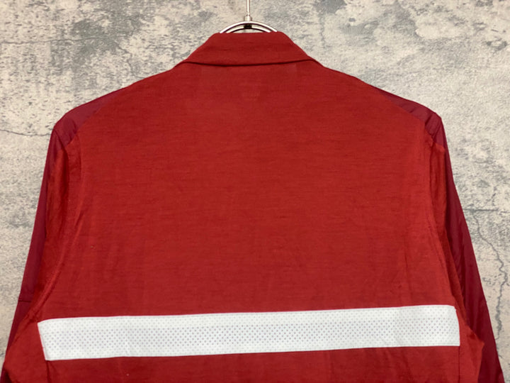 JP291 ラファ Rapha BREVET LONG SLEEVE WINDBLOCK JERSEY 長袖 サイクルジャージ 赤 M