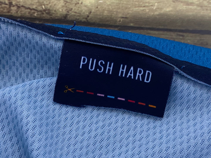 KD785 プッシュハード PUSH HARD 半袖サイクルジャージ 水色 サイズ不明 ※タグカット